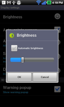 Manage Screen time out Brightness